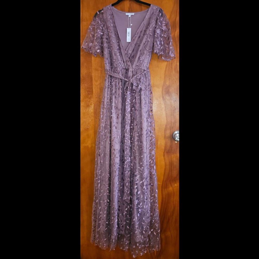 NWT Baltic Born Marseille Embossed Maxi Dress in Lavender